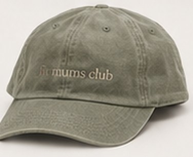 Sage Club Cap with tonal 'fit mums club' embroidery